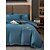 baratos Coleção de elite-Conjunto de cama com capa de edredom de 4 peças, 100% algodão orgânico, tecido macio e respirável, inclui capa de edredom e fronhas para um sono confortável
