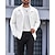 preiswerte Herren-Oberhemden-Herren Hemdjacke Overshirt Jacke Einfach Urlaub Alltagskleidung Weiß Langarm Revers Herbst Winter Bekleidung Jacquard