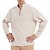 cheap Business Casual-Men's Shirt Linen Shirt Popover Shirt Casual Shirt Cotton Shirt Plain Streetwear Vacation White Wine Navy Blue Brown Long Sleeve Stand Collar Spring &amp;  Fall Clothing Apparel Lace up