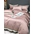 baratos Coleção de elite-Conjunto de cama com capa de edredom de 4 peças, 100% algodão orgânico, tecido macio e respirável, inclui capa de edredom e fronhas para um sono confortável