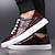 economico Sneakers da uomo-sneakers da uomo in similpelle con motivo coccodrillo bordeaux e design allacciato – scarpe casual eleganti per l&#039;uso quotidiano