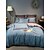 baratos Coleção de elite-Conjunto de cama com capa de edredom de 4 peças, 100% algodão orgânico, tecido macio e respirável, inclui capa de edredom e fronhas para um sono confortável