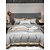 baratos Coleção de elite-Conjunto de cama com capa de edredom de 4 peças, 100% algodão orgânico, tecido macio e respirável, inclui capa de edredom e fronhas para um sono confortável