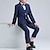 voordelige Jongens formeel pak-3-delig Ringdragerkostuums Jongens Kinderen Pak Formeel pak Kostuum en blazer Formele set Formeel Feest Modieus Stoer Streep Zak Zwart Marineblauw Polyester