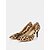 preiswerte Stiletto-Absätze-Damen High Heels mit spitzer Spitze und Stilettoabsatz im Leopardenmuster – stylische Pumps im Animalprint für Partys und das Büro