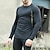 billige joggedresser-Herre Joggedress 2 deler Avslappet Høst Langermet Hold Varm Myk Trening Treningsøkt Løp Sports Sportsklær Fargeblokk Svart Militærgrønn Kakifarget