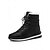 baratos Botas de neve e inverno-botas de inverno femininas impermeáveis com cadarço vermelho, forro de pelúcia e sola antiderrapante – botas de neve estilosas para clima frio