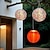 baratos Luzes de paisagem-Lanterna solar globo de 12 polegadas (30 cm) estilo chinês ao ar livre ip65 à prova d'água nylon pendurado luz led, branco quente para jardim, festa, decoração de quintal