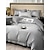 baratos Coleção de elite-Conjunto de cama com capa de edredom de 4 peças, 100% algodão orgânico, tecido macio e respirável, inclui capa de edredom e fronhas para um sono confortável