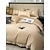 baratos Coleção de elite-Conjunto de cama com capa de edredom de 4 peças, 100% algodão orgânico, tecido macio e respirável, inclui capa de edredom e fronhas para um sono confortável