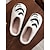 cheap Shoes For Women-Cozy Halloween Bat Pattern Fleece Indoor Slippers with Non-Slip Sole – Warm Plush House Shoes for Women