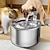 voordelige Borden &amp; Voeders-Honden Katten Kleine pelsdieren Automatische drinkbak 2.4 L Roestvrij staal Duurzaam Eenvoudige installatie Fontein Effen Zilver Kommen &amp; Voeden Huis