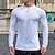 cheap Running Tee &amp; Tank Tops-Men&#039;s Athletic Shirt Gym Shirt Fitness Shirt Padded Compression Shirt Quarter Zip Long Sleeve Jersey Casual Athleisure Fall Solid Colored Spandex Quick Dry Soft Breathable Gym Workout Walking Jogging
