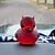 billige Festartikler-mini lil&#039; devil ducky - 3d-printet gotisk mørk satanisk andestatue til dekoration af bilens instrumentbræt, mini-skrivebordsgave og biltilbehør - unik djævelsk samlerfigur med livlige røde øjne