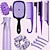 abordables Accessoires de coiffure-Ensemble complet de 12 peignes de coiffure - démêlage polyvalent &amp;peignes à taquiner, bord &amp;brosses à queue de rat, masseur de cuir chevelu, vaporisateur - idéal pour tous les types de cheveux