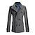 abordables Manteaux &amp; vestes-Homme Caban Trench du quotidien Vacances Automne hiver Polyester Chaud Vêtements d&#039;extérieur Vêtement Tenue Mode Classique Plein Poche Mao Double Boutonnage