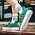preiswerte Lässige Sneakers-Grüne High-Top-Sneaker für Herren mit mehrfarbigen Schnürsenkeln und Klettverschluss – stylische Casual-Sportschuhe für Streetwear und den Alltag
