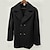 levne Pánský trenčkot-Pánské Peacoat Trenčkot Denní Dovolená Podzim zima Polyester Zahřívací Svrchní oděvy Oblečení Módní Klasické Bez vzoru Kapsy Klopa Dvouřadé