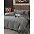 baratos Coleção de elite-Conjunto de cama com capa de edredom de 4 peças, 100% algodão orgânico, tecido macio e respirável, inclui capa de edredom e fronhas para um sono confortável