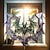 cheap Wall Accents-Acrylic Bat Catcher Stained Glass Style Window Hanging Decoration Versatile Halloween Decoration