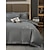baratos Coleção de elite-Conjunto de cama com capa de edredom de 4 peças, 100% algodão orgânico, tecido macio e respirável, inclui capa de edredom e fronhas para um sono confortável