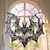 cheap Wall Accents-Acrylic Bat Catcher Stained Glass Style Window Hanging Decoration Versatile Halloween Decoration