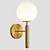 voordelige Wandverlichting voor binnen-globe wandlamp e26/e27 gouden wandlamp matzwart art deco wandlamp mid century modern wandlamp kleine binnenverlichtingsarmatuur voor slaapkamer woonkamer gang 85-265v