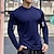 cheap Running Tee &amp; Tank Tops-Men&#039;s Athletic Shirt Gym Shirt Fitness Shirt Padded Compression Shirt Quarter Zip Long Sleeve Jersey Casual Athleisure Fall Solid Colored Spandex Quick Dry Soft Breathable Gym Workout Walking Jogging