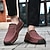 baratos Sapatos Casuais Slip-On-mocassins masculinos casuais, sapatos leves e respiráveis de couro sintético com sola antiderrapante, perfeitos para uso diário e atividades ao ar livre