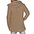 abordables Manteaux &amp; vestes-Homme Caban Trench du quotidien Vacances Automne hiver 50% coton Chaud Vêtements d&#039;extérieur Vêtement Tenue Mode Classique Plein Poche Capuche Double Boutonnage