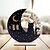 abordables Fournitures pour fêtes et fêtes-calendrier perpétuel en bois disques de lune en bois calendrier circulaire disques de lune calendrier signe de calendrier en bois décor famille artisanat en bois art mural ornement