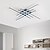 billige Dæmpbart loftlys-led loftslampe trinløs dæmpning 6 hoveder lineær moderne sputnik lysekrone lang strip semi flush monteret loftslampe armatur minimalistiske lysekroner loftslamper til spisestue soveværelse køkken