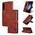 abordables Coques Samsung-téléphone Coque Pour S25 S24 S24 FE S23 S22 S21 Ultra Plus A55 5G A35 5G A25 A15 Coque Arrière avec Support Emplacement Carte Antichoc Rétro faux cuir