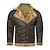 abordables Manteaux &amp; vestes-Homme Simili Cuir Veste Polaire Veste moto Veste en cuir vintage du quotidien Vacances Coupe Vent Chaud Poche Automne hiver Plein Mode Classique Revers Normal faux cuir Noir Marron Veste
