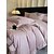 baratos Coleção de elite-Conjunto de cama com capa de edredom de 4 peças, 100% algodão orgânico, tecido macio e respirável, inclui capa de edredom e fronhas para um sono confortável