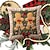 abordables Ropa de Cama de Navidad-Funda de almohada decorativa con adornos navideños, 1 pieza, funda de cojín cuadrada suave con diseño de hombre de jengibre y acolchado, para dormitorio, sala de estar, sofá, sillón