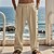ieftine Vacanţă-Bărbați Pantaloni de in Pantaloni Pantaloni de vară Pantaloni de plajă Buzunar Cordon Talie elastică Simplu Confort Respirabil Vacanță Zilnic Concediu Hawaiană Boho Verde Militar Negru