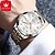 cheap Quartz Watches-OLEVS Men Quartz Watch Minimalist Fashion Business Wristwatch Luminous Calendar Date Week Waterproof Steel Watch