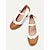 preiswerte 1950er Jahre-Zweifarbige Mary-Jane-Pumps im Vintage-Stil für Damen mit Brogue-Details – Retro-Schuhe mit Blockabsatz für Partys und formelle Anlässe