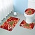 billige Christmas Bath-Baderom Badematter Jul 3 PC Badet Matte Sett Flonel Antiskli