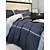 baratos Coleção de elite-Conjunto de cama com capa de edredom de 4 peças, 100% algodão orgânico, tecido macio e respirável, inclui capa de edredom e fronhas para um sono confortável