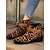 cheap Ankle Boots-Women&#039;s Leopard Print Ankle Boots with Buckle Strap, Casual Western Style, Comfortable Low Heel for Everyday Wear