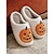 abordables Pour les femmes-Chaussons en polaire confortables sur le thème d&#039;Halloween pour femmes avec des motifs de citrouille et de crâne - chaussures d&#039;intérieur amusantes pour les fêtes d&#039;automne et d&#039;Halloween