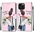 voordelige iPhone-hoesjes-telefoon hoesje Voor iPhone 15 Pro Max Plus Achterkant met standaard met polsband Kaartsleuf Retro TPU PU-nahka