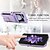abordables Coques Samsung-téléphone Coque Pour Samsung Galaxy Z Flip 7 Z Flip 6 Z Flip 5 Z Flip 4 Z Flip 3 Coque Arrière Support Anneau avec Lanière Avec Dragonne Rétro TPU faux cuir