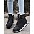 baratos Botas de neve e inverno-botas de inverno femininas impermeáveis com cadarço vermelho, forro de pelúcia e sola antiderrapante – botas de neve estilosas para clima frio