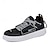 preiswerte Lässige Sneakers-Grüne High-Top-Sneaker für Herren mit mehrfarbigen Schnürsenkeln und Klettverschluss – stylische Casual-Sportschuhe für Streetwear und den Alltag