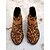 cheap Ankle Boots-Women&#039;s Leopard Print Ankle Boots with Buckle Strap, Casual Western Style, Comfortable Low Heel for Everyday Wear