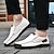 baratos Sapatos Casuais Slip-On-mocassins masculinos casuais, sapatos leves e respiráveis de couro sintético com sola antiderrapante, perfeitos para uso diário e atividades ao ar livre