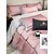 baratos Coleção de elite-Conjunto de cama com capa de edredom de 4 peças, 100% algodão orgânico, tecido macio e respirável, inclui capa de edredom e fronhas para um sono confortável